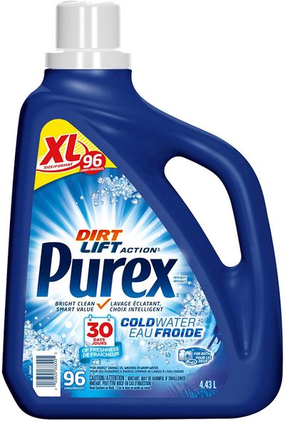 Purex Coldwater Liquid Laundry Detergent, 4.43 Liters, 96 Loads On Sale for $ 6.97 ( Save $ 3.02 ) at Amazon Canada
