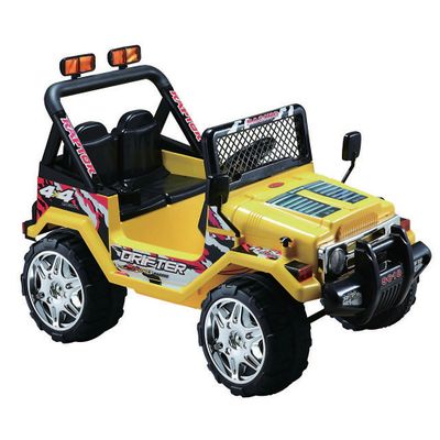 Kidsquad 12V Jeep Wrangler Ride-On Toy in Yellow On Sale for $319.00 at Home Depot Canada