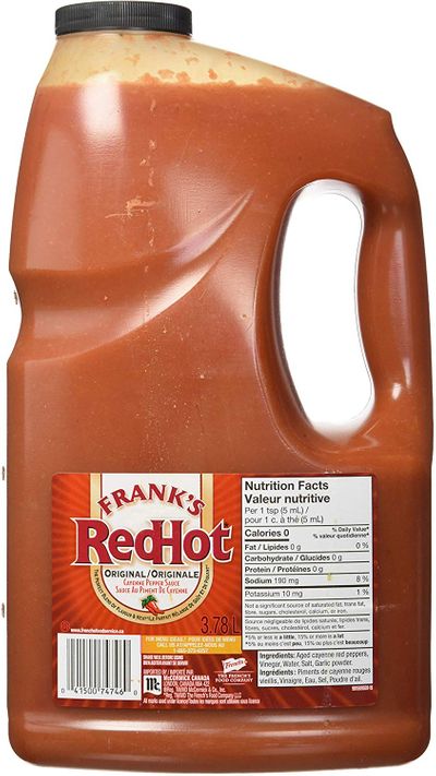 Frank's RedHot, Hot Sauce, Original, 3.78L On Sale for $ 16.97 ( Save $ 5.03 ) at Amazon Canada