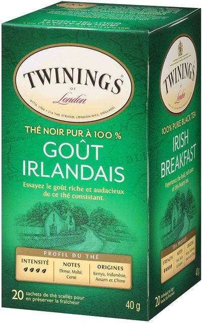 Twinings of London Irish Breakfast Tea Bags, 20 Count  on Sale for $ 17.94 (Save $ 10.21) at Amazon Canada