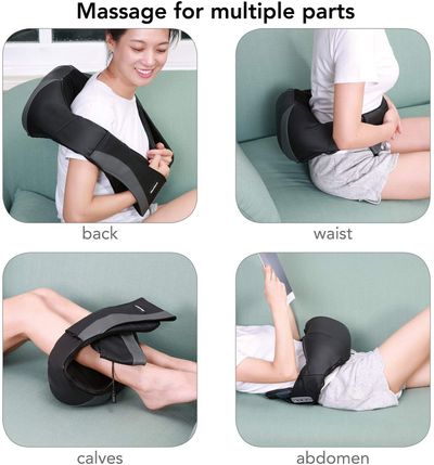 Shiatsu Back Massager Neck and Shoulder Massagers with Deep Kneading and Heat Massage Therapy Relieving Sore Muscles and Body Neck Back Waist Thighs Shanks Foot Relaxation Home Car and Office Use on Sale for $ 74.99 (Save $ 15.00) at Amazon Canada