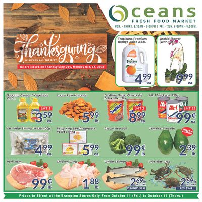 Oceans Fresh Food Market (Brampton) Flyer October 11 to 17