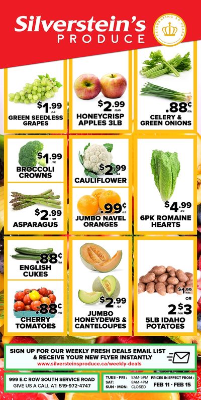 Silverstein's Produce Flyer February 11 to 15
