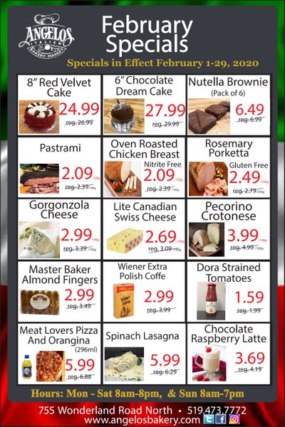 Angelo's Italian Bakery Flyer February 1 to 29