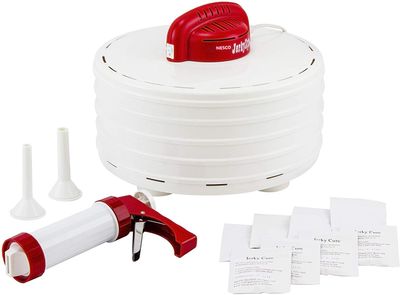 Nesco FD-28JX Jerky Xpress Dehydrator Kit with Jerky Gun, White On Sale for $ 74.64 at Amazon Canada