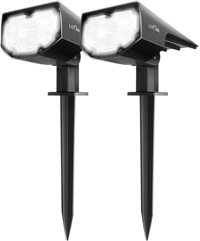 LITOM 12 LED Solar Landscape Lights,2-in-1 IP67 Waterproof Solar Powered Wall Lights On Sale for $ 45.99 at Amazon Canada