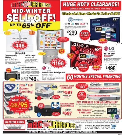 ABC Warehouse Weekly Ad Flyer February 28 to March 6, 2021