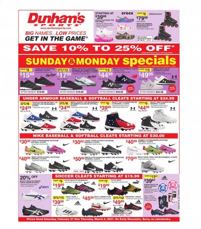 Dunham's Sports Weekly Ad Flyer February 27 to March 4
