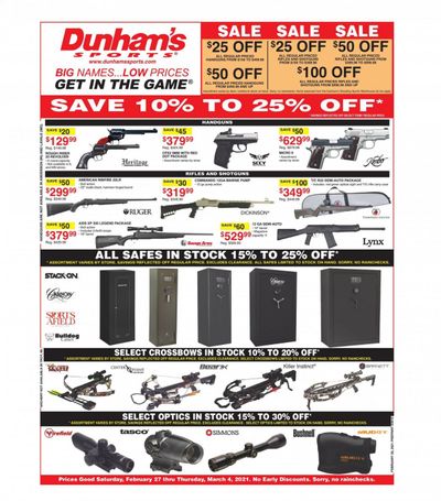 Dunham's Sports (MI, MN, SD, WI) Weekly Ad Flyer February 27 to March 4