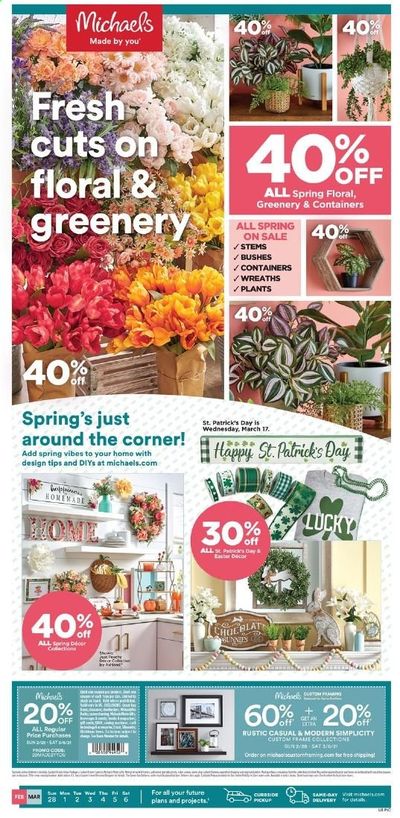 Michaels Weekly Ad Flyer February 28 to March 6