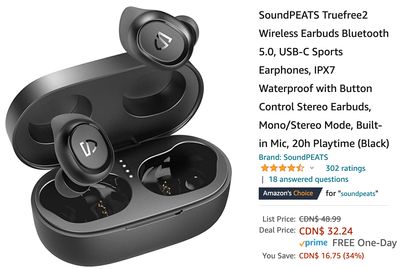 Amazon Canada Deals: Save 34% on Wireless Earbuds + 33% on Sports Smart Watch + 25% on Mirror Dash Cam + More Offers