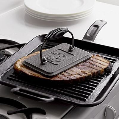 Lodge LGP3 Logic Pre-Seasoned Rectangular Cast-Iron Grill Press (Black) On Sale for $ 26.97 ( Save $ 9.03 ) at Amazon Canada