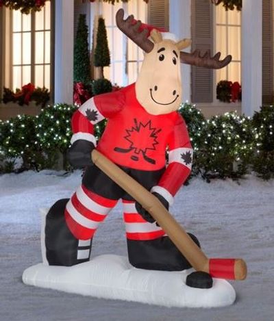 Gemmy 7-ft Hockey Moose Christmas Inflatable For $79.50 At Lowe's Canada