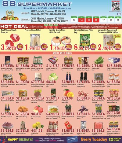88 Supermarket Flyer February 13 to 19