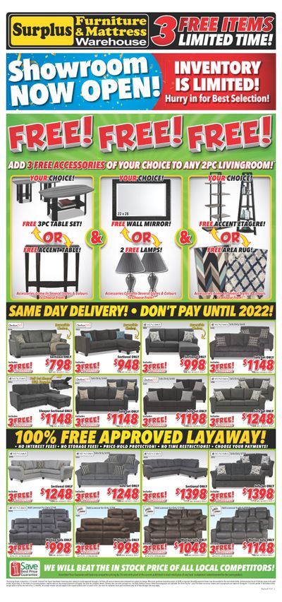 Surplus Furniture & Mattress Warehouse (Thunder Bay) Flyer March 1 to 7
