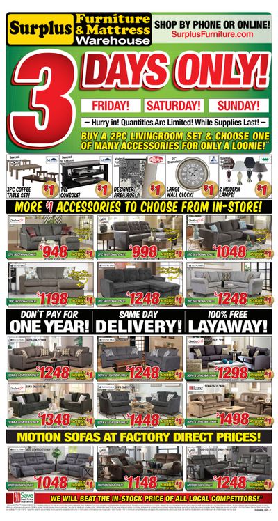 Surplus Furniture & Mattress Warehouse (St. John's) Flyer March 1 to 7