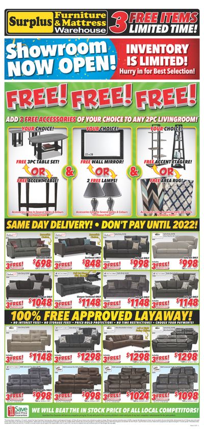 Surplus Furniture & Mattress Warehouse (St. Catharines) Flyer March 1 to 7
