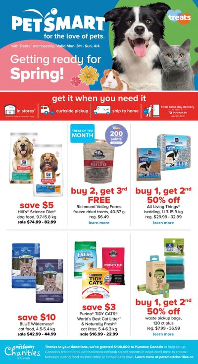 PetSmart Monthly Flyer March 1 to April 4