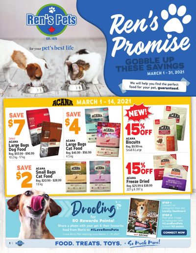 Ren's Pets Depot Monthly Flyer March 1 to 31