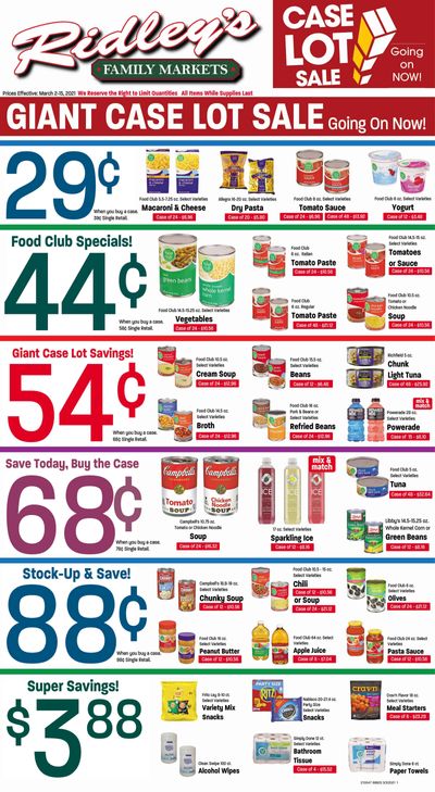Ridley's Family Market Weekly Ad Flyer March 2 to March 8, 2021