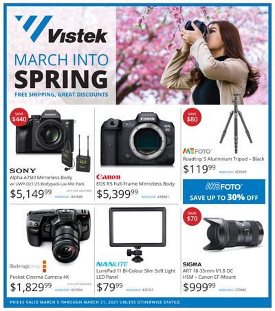 Vistek March into Spring Flyer March 5 to 31
