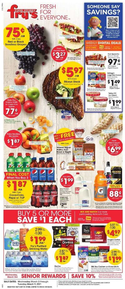 Fry’s (AZ) Weekly Ad Flyer March 3 to March 9