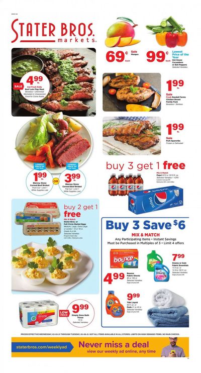 Stater Bros. Weekly Ad Flyer March 3 to March 9