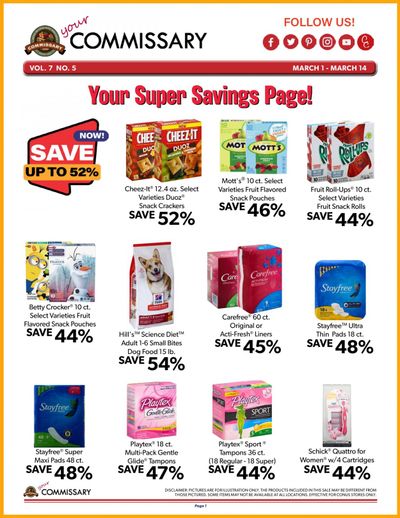 Commissary Weekly Ad Flyer March 1 to March 14