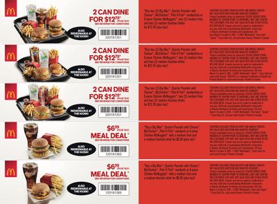 McDonald's Canada Coupons (NT) Valid from March 2 to April 5