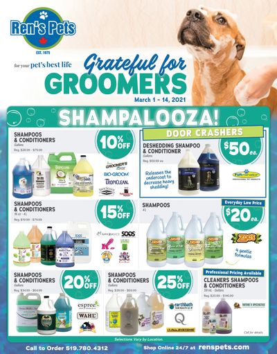 Ren's Pets Depot Grateful for Groomers Flyer March 1 to 14