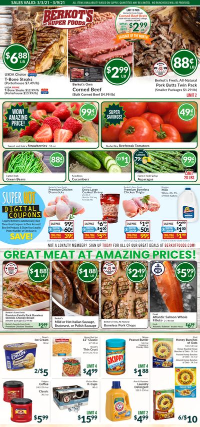 Berkot's Super Foods Weekly Ad Flyer March 3 to March 9, 2021