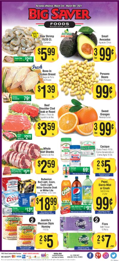 Big Saver Foods Weekly Ad Flyer March 3 to March 9, 2021
