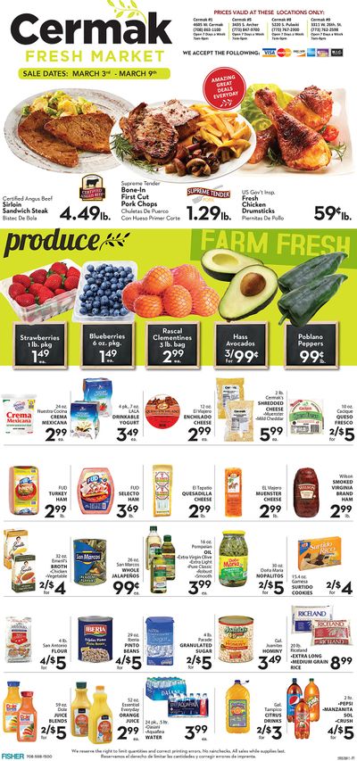 Cermak Fresh Market (IL) Weekly Ad Flyer March 3 to March 9, 2021
