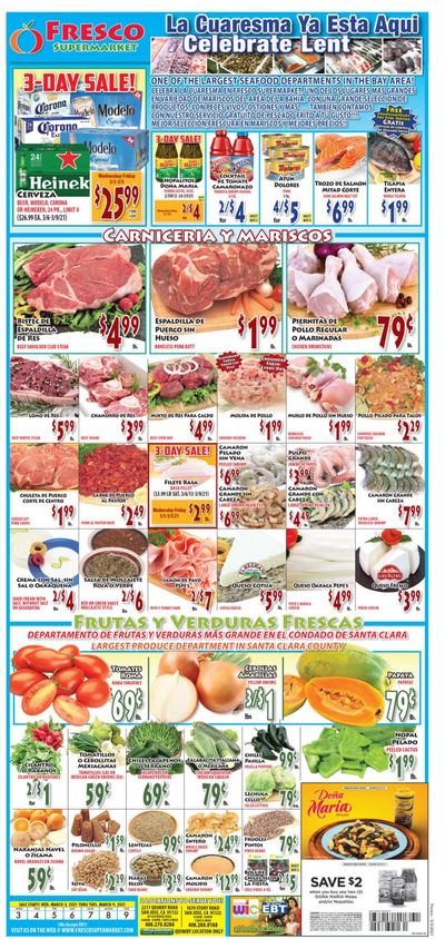 Fresco Supermarket Weekly Ad Flyer March 3 to March 9, 2021