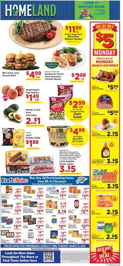 Homeland (OK, TX) Weekly Ad Flyer March 3 to March 9