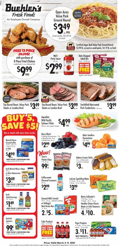 Buehler's Weekly Ad Flyer March 3 to March 9