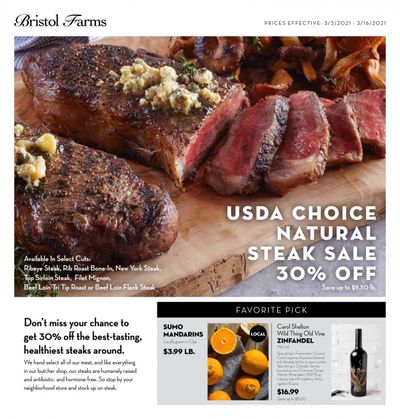 Bristol Farms (CA) Weekly Ad Flyer March 3 to March 16