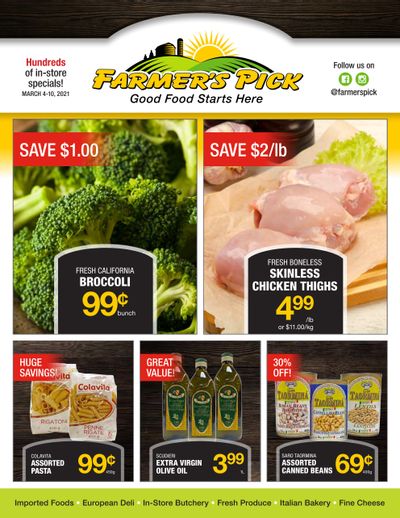 Farmer's Pick Flyer March 4 to 10