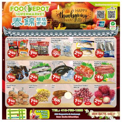 Food Depot Supermarket Flyer October 11 to 17