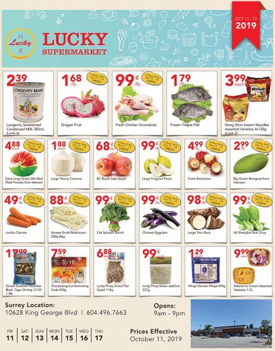 Lucky Supermarket (Surrey) Flyer October 11 to 17