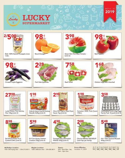 Lucky Supermarket (Winnipeg) Flyer October 11 to 17