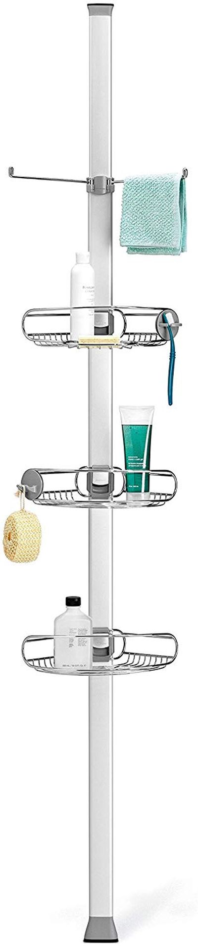 simplehuman Tension Shower Caddy, Stainless Steel + Anodized Aluminum on Sale for $ 169.99 at Amazon Canada