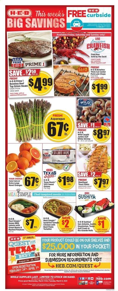 H-E-B (TX) Weekly Ad Flyer March 3 to March 9