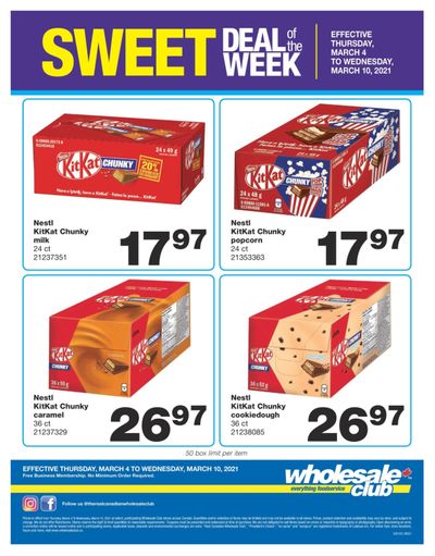 Wholesale Club Sweet Deal of the Week Flyer March 4 to 10