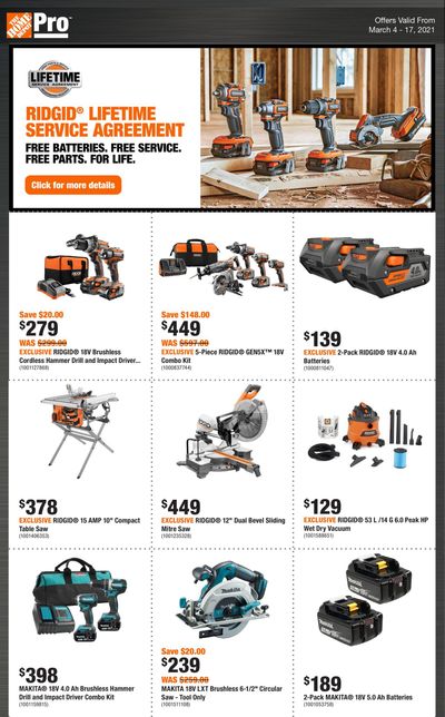 Home Depot Pro Flyer March 4 to 17