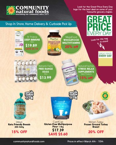 Community Natural Foods Flyer March 4 to 10