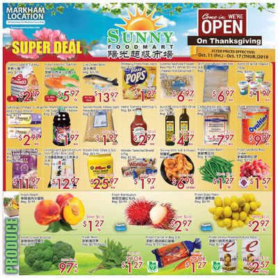 Sunny Foodmart (Markham) Flyer October 11 to 17