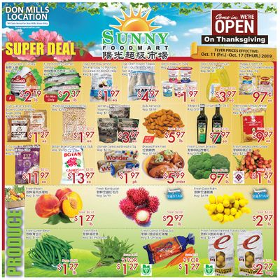 Sunny Foodmart (Don Mills) Flyer October 11 to 17