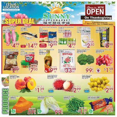 Sunny Supermarket (Leslie) Flyer October 11 to 17
