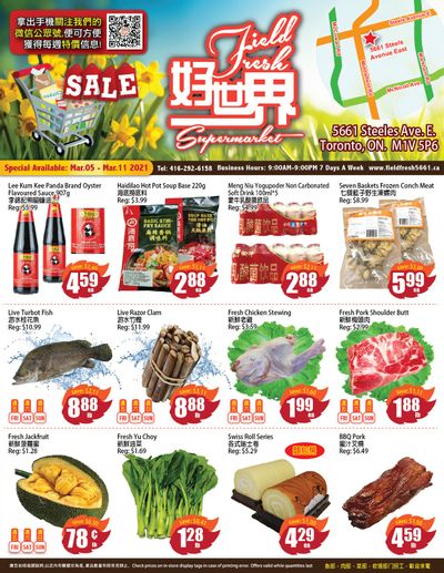 Field Fresh Supermarket Flyer March 5 to 11